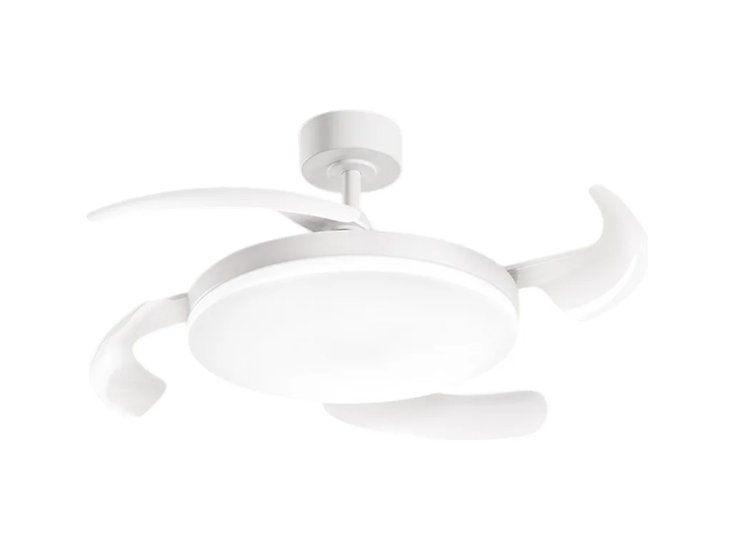 Ventilateur de Plafond avec Lumière Perenz 7190 B CT Blanc d. 106 cm, 4 Pales, 6 Vitesses, Moteur DC 35W, Silencieux