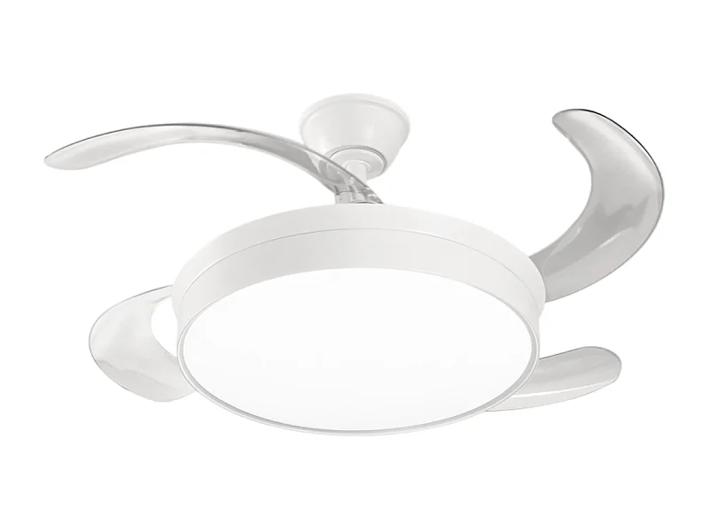 Plafondventilator met licht Perenz 7165 B CT Wit – Ø 106 cm, 4 intrekbare bladen, 6 snelheden, 30W DC-motor, stil