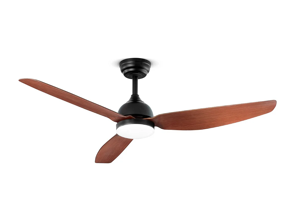 Deckenventilator mit Licht Perenz 7189 N CT Schwarz - Ø 132 cm, 3 Flügel, 6 Geschwindigkeiten, 40-W-Gleichstrommotor, geräuschlos