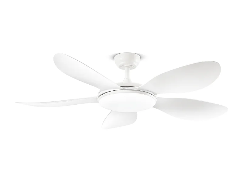 Plafondventilator met licht Perenz 7172 B CT Wit – Ø 130 cm, 5 bladen, 5 snelheden, 40W DC-motor, stil