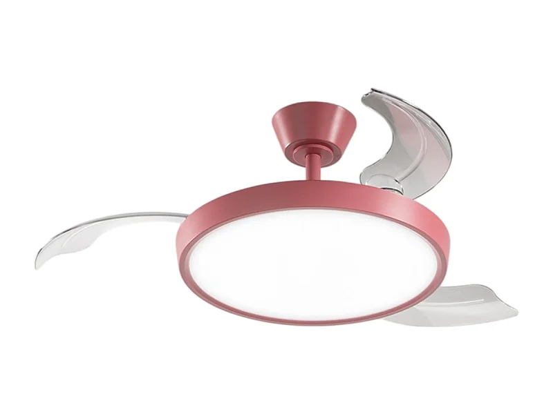 Deckenventilator mit Licht Perenz 7196 R CT Rot - Ø 106 cm, 3 Flügel, 6 Geschwindigkeiten, 40 W Gleichstrommotor, geräuschlos