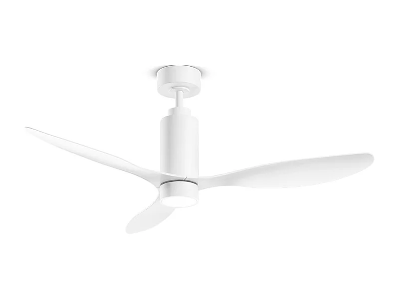 Ventilador de Teto com Luz Perenz 7198 B CT Branco – Ø 132 cm, 3 Lâminas, 6 Velocidades, Motor DC 35W, Silencioso