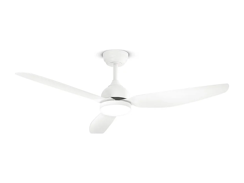 Ventilador de Teto com Luz Perenz 7189 B CT Branco – Ø 132 cm, 3 Lâminas, 6 Velocidades, Motor DC 40W, Silencioso