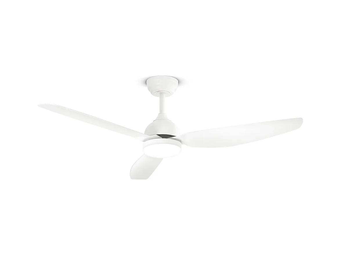 Deckenventilator mit Licht Perenz 7189 B CT Weiß – Ø 132 cm, 3 Flügel, 6 Geschwindigkeiten, 40-W-Gleichstrommotor, geräuschlos