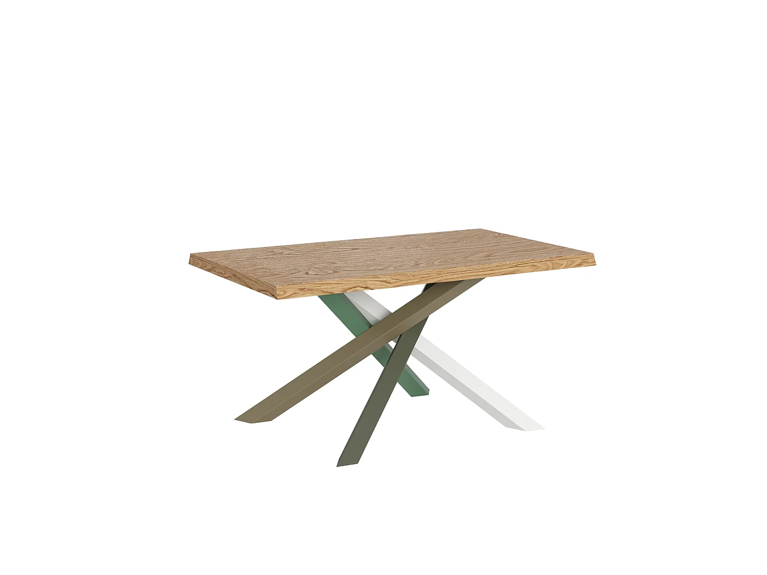 Fixed table 90x160 cm Versalux debarked oak legs 4/A