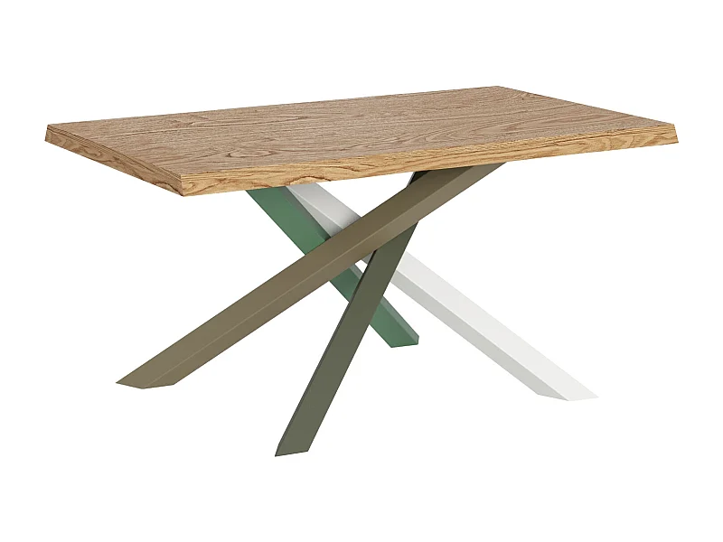 Mesa fixa 90x160 cm Versalux pernas carvalho descascado 4/A