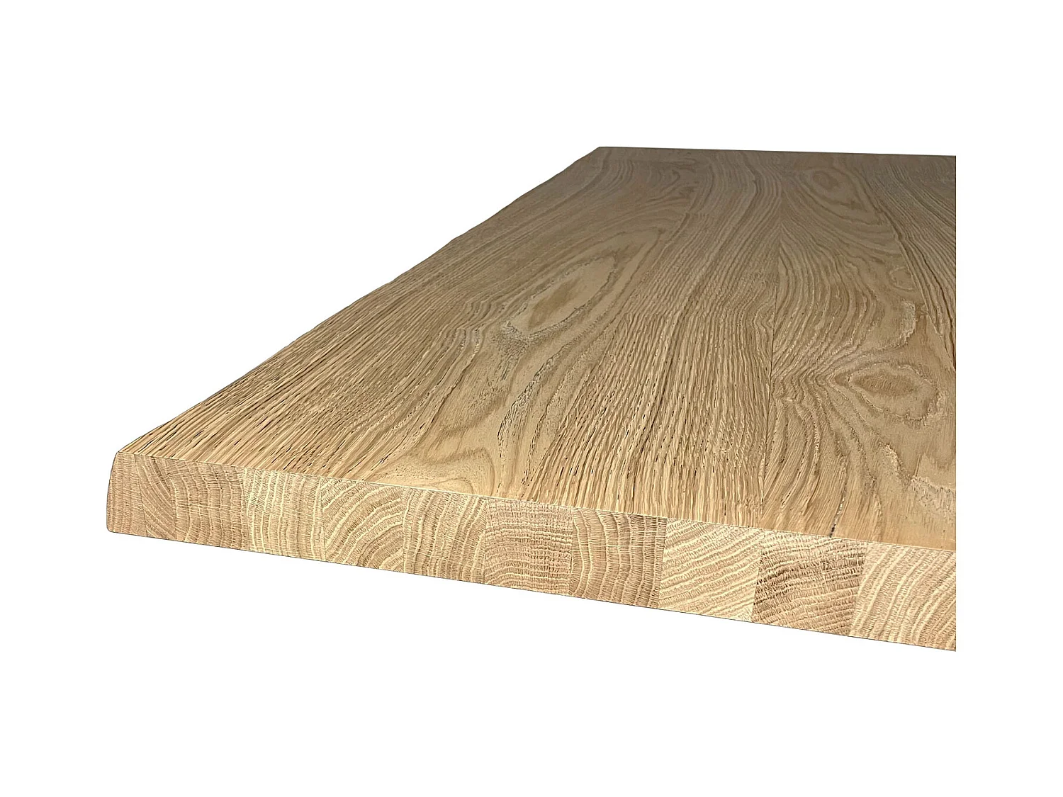 Fester Tisch 90x180 cm Svalen entrindete Eiche mit anthrazitfarbenen Beinen