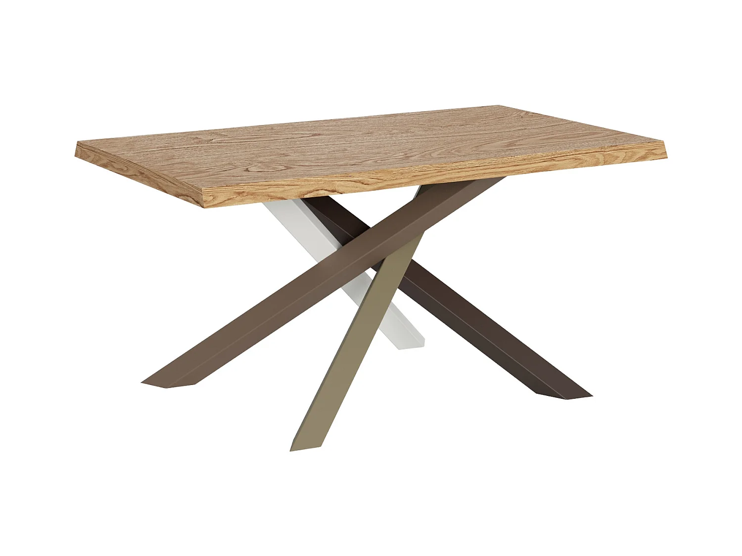 Table fixe 90x160 cm Versalux pieds chêne écorcé 4/C
