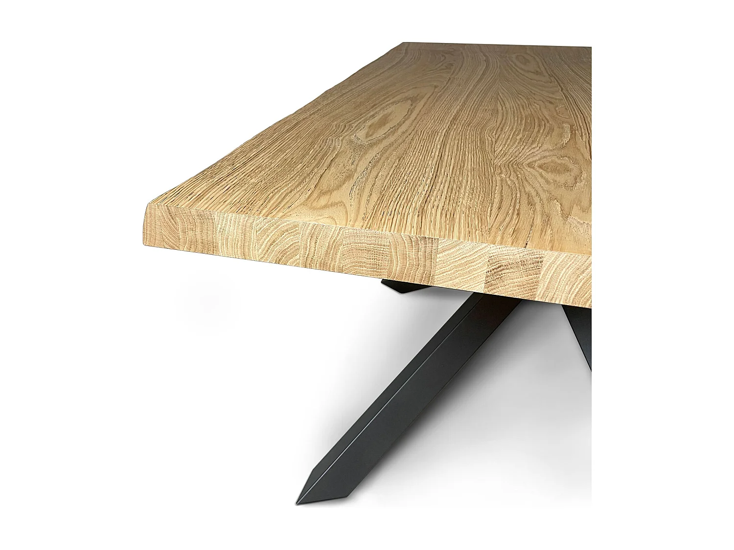 Extendable table 90x180/280 cm Versalux debarked oak legs 4/C