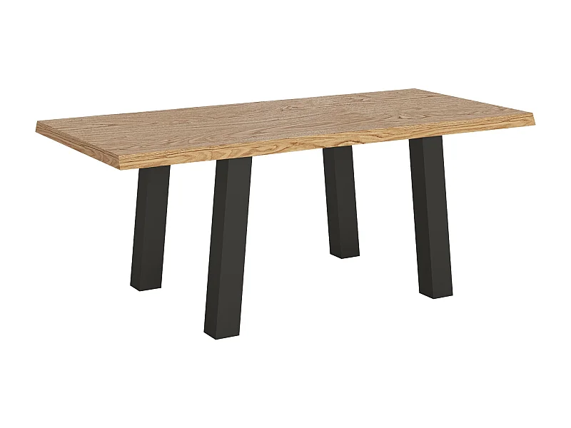 Table extensible 90x180/280 cm Svalen chêne écorcé pieds anthracite