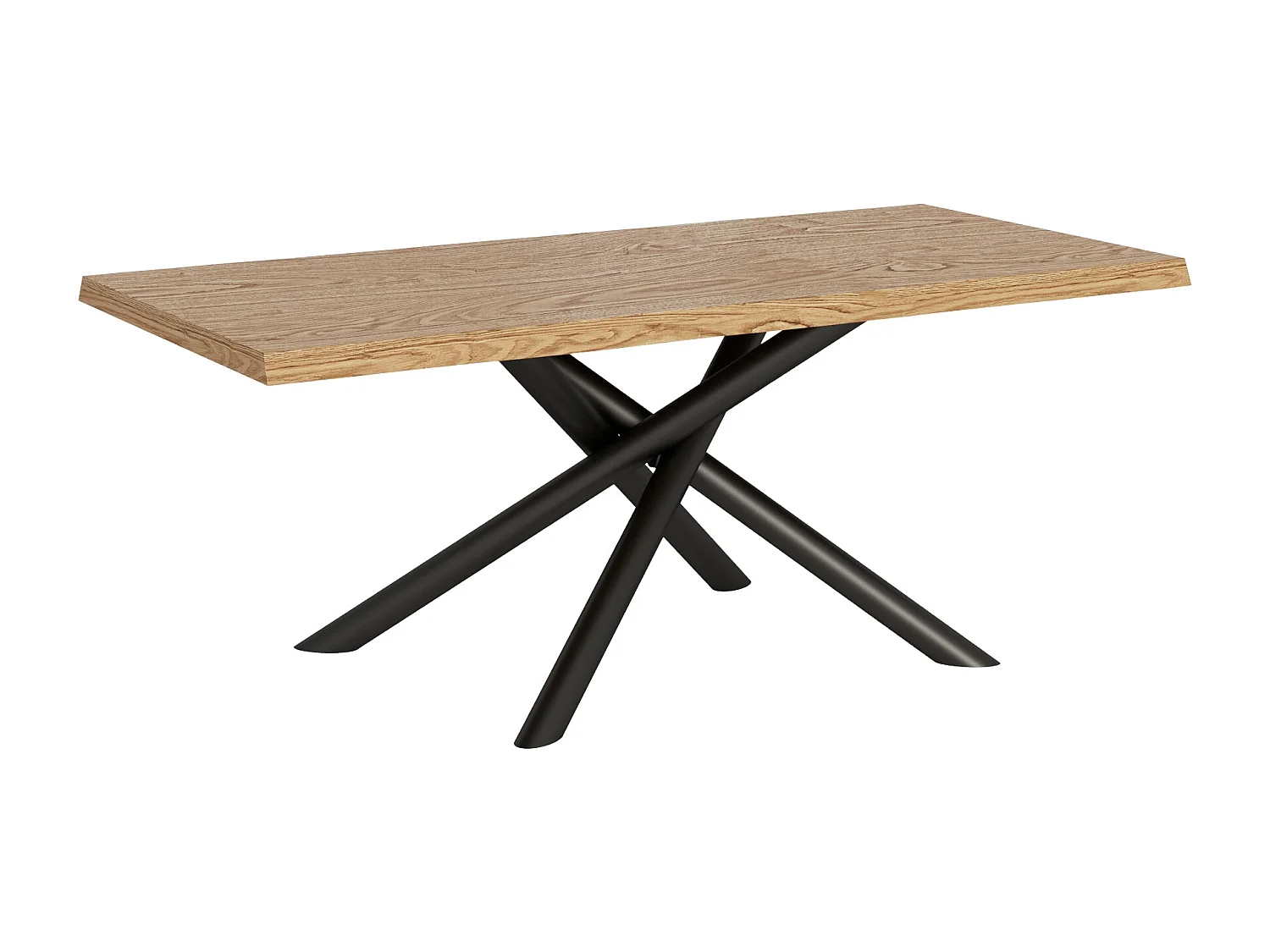 Mesa extensible 90x200/250 cm Vindral roble descortezado patas antracita