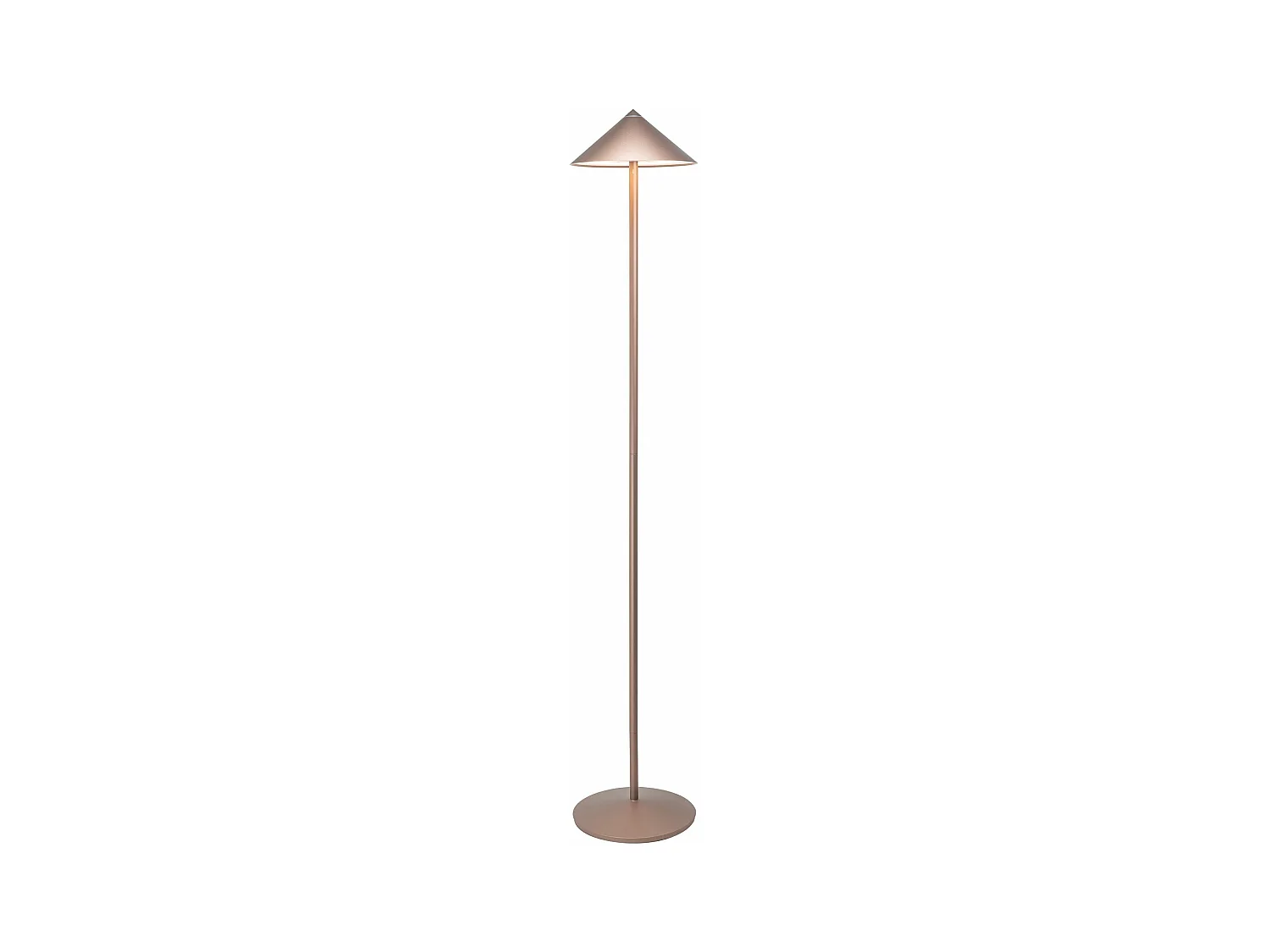 Lampadaire LED Zafferano Pina XXL bronze, rechargeable, 6W IP65, variateur tactile, tête magnétique, style contemporain