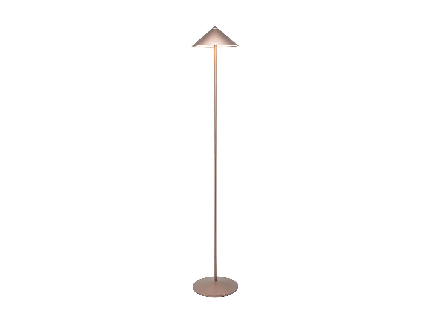 Lampadaire LED Zafferano Pina XXL bronze, rechargeable, 6W IP65, variateur tactile, tête magnétique, style contemporain