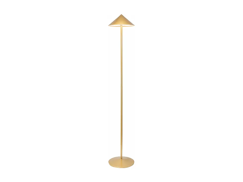 Zafferano Lampada da Terra Led Ricaricabile Pina XXL - 6W, IP65, Dimmer Touch, Testa Magnetica, Design Moderno per Interni ed Esterni - Oro