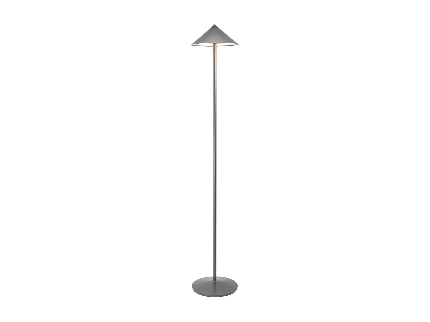 Lámpara de pie LED recargable Zafferano Pina XXL - 6 W, IP65, regulador táctil, cabezal magnético, diseño moderno para interior y exterior - Titanio