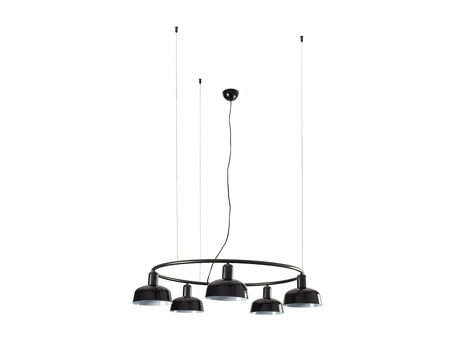 TATAWIN S Schwarze runde Hängeleuchte