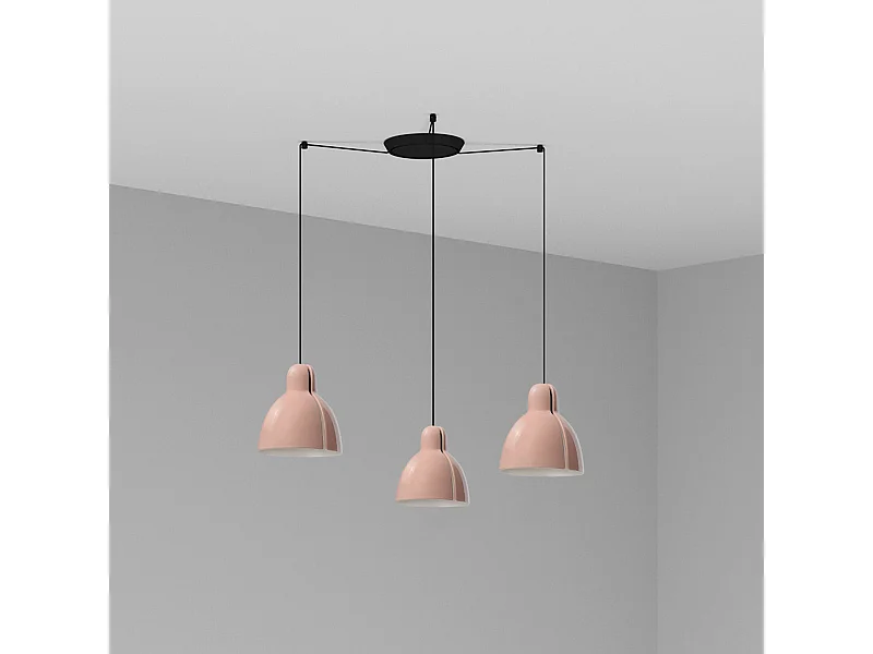 Lampe à suspension VENICE 200 3L rose