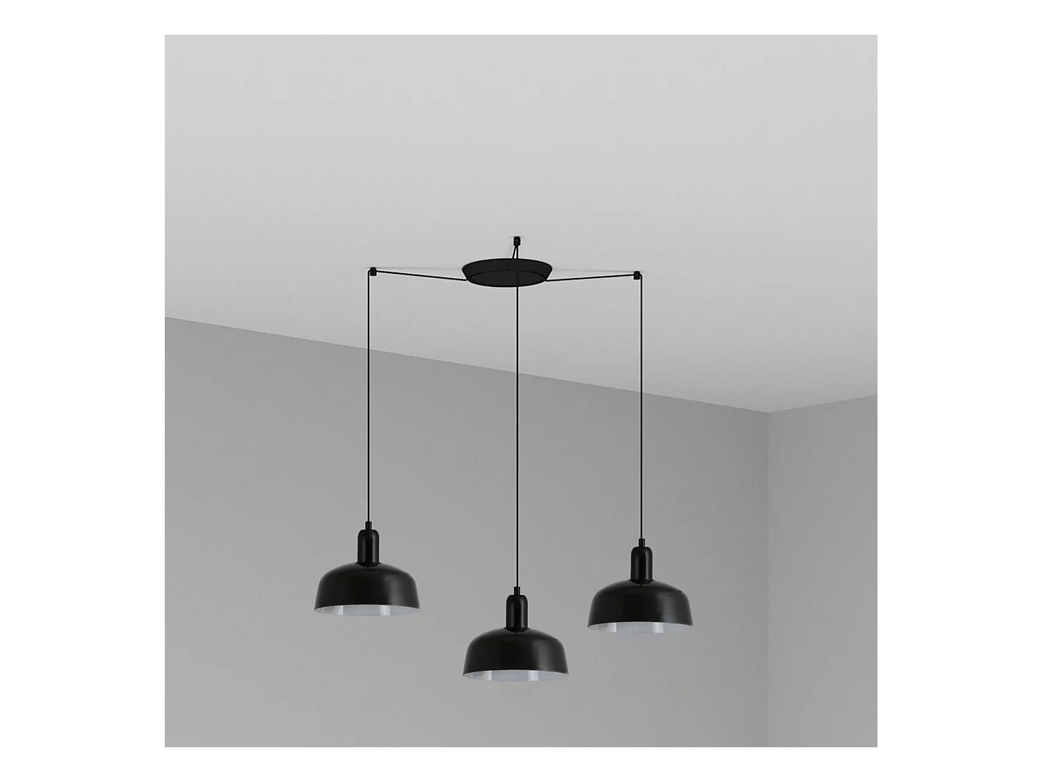 Lampe à suspension TATAWIN S 3L noire