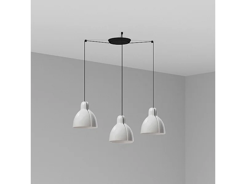 Lampe à suspension VENICE 200 3L blanche