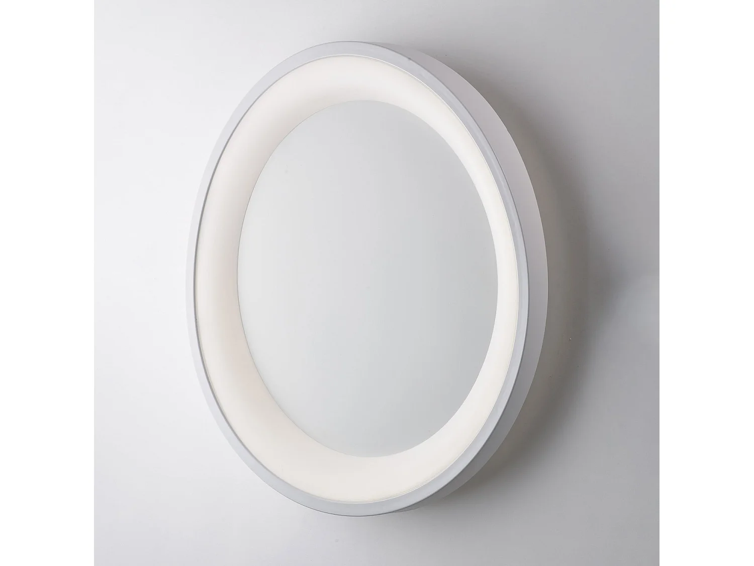 Luminária de teto circular Anna em metal e alumínio lacado branco com LED H.7 integrado Ø50 BL249-P50