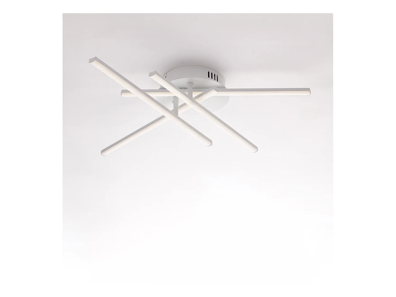 Mikado Plafonnier en métal et aluminium laqué blanc avec LED intégrée .10 d.65 BL276-PBC