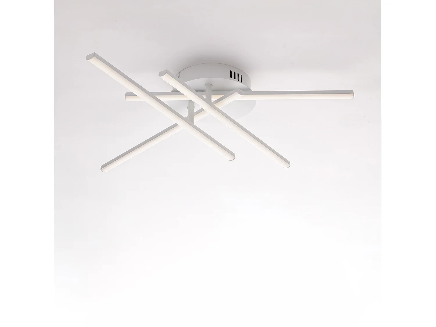 Mikado Plafoniera in metallo e alluminio laccato bianco con led integrato .10 Ø65 BL276-PBC