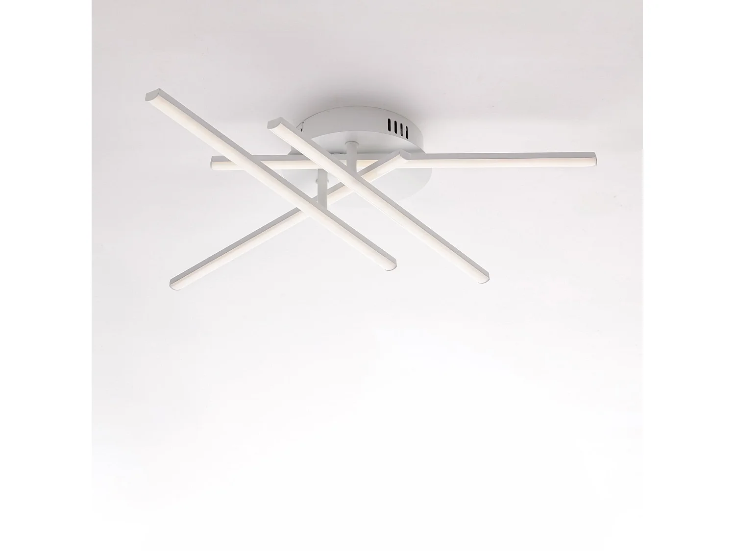 Mikado Ceiling lamp in metal and white lacquered aluminum with integrated LED .10 Ø65 BL276-PBC