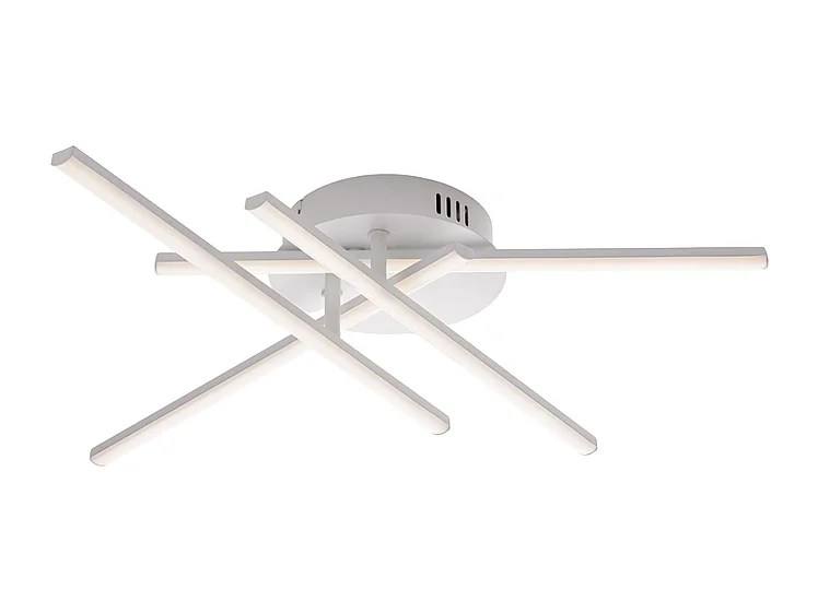 Lámpara de techo Mikado en metal y aluminio lacado en blanco con LED integrado .10 Ø65 BL276-PBC