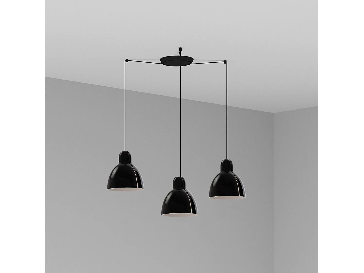 VENICE 200 3L zwarte hanglamp