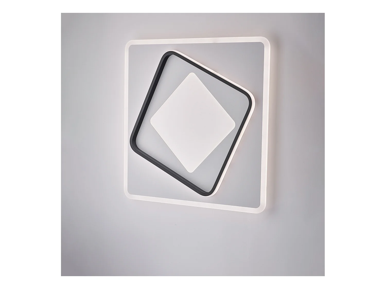 Lulù – Deckenleuchte aus Metall und schwarz-weiß lackiertem Aluminium mit integrierter CCT-LED + Fernbedienung H.6 – Ø50 – BL318-PBC