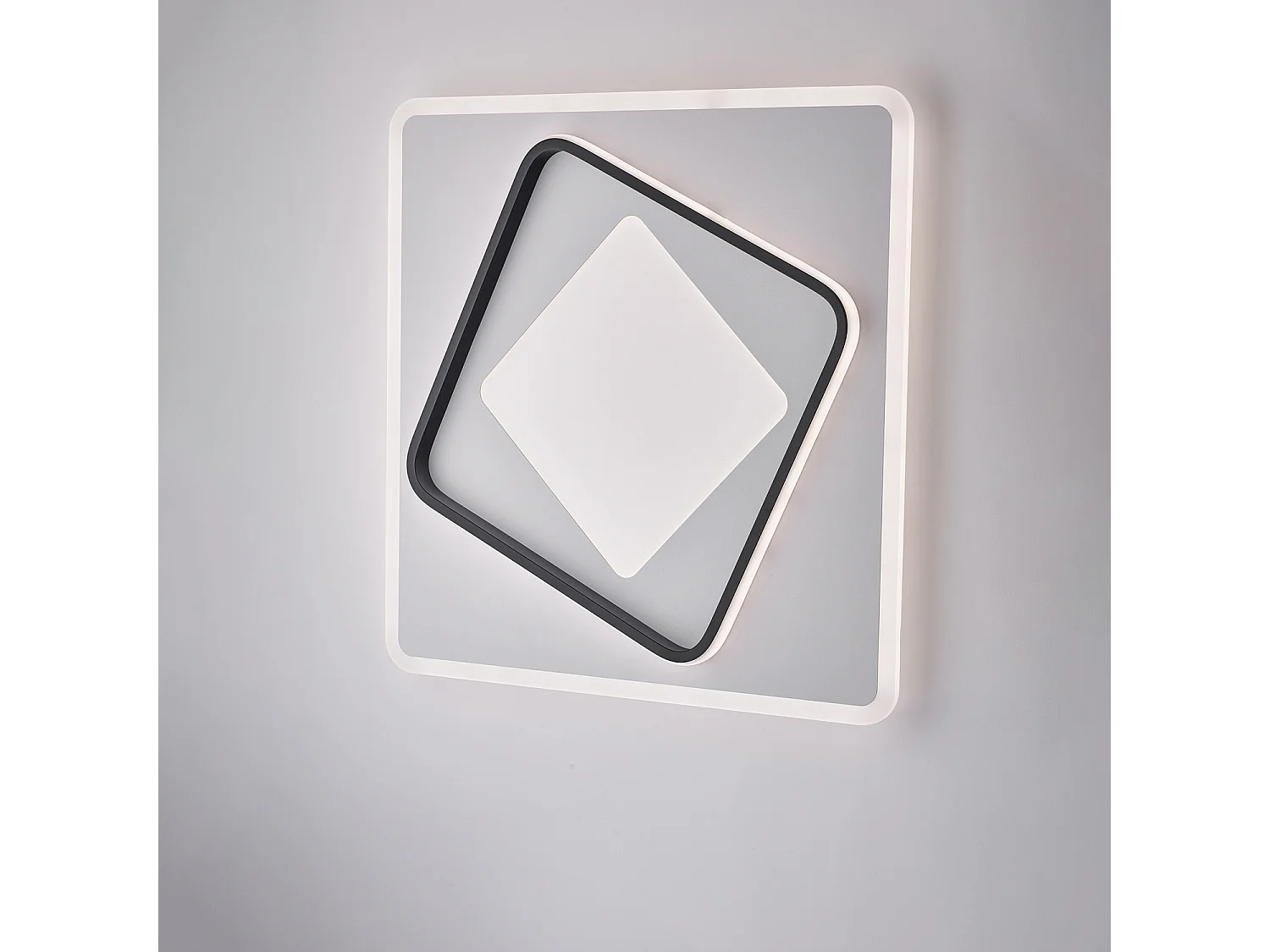 Lulù Deckenleuchte aus Metall und schwarz-weiß lackiertem Aluminium mit integrierter CCT-LED + Fernbedienung H.6 Ø50 BL318-PBC