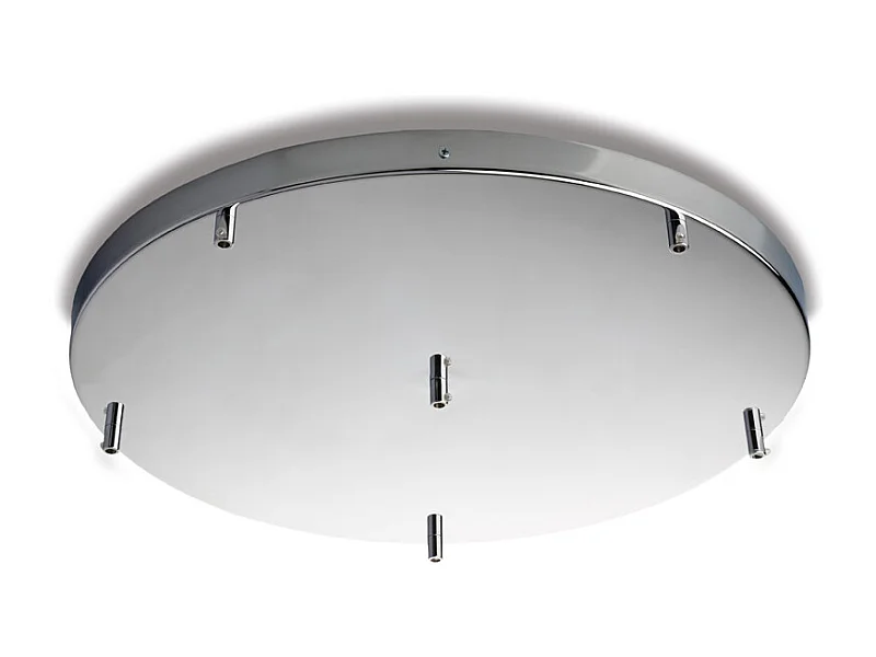 Lámpara de techo Lulù en metal y aluminio lacado en blanco y negro con LED CCT integrado + mando a distancia H.6 Ø50 BL318-PBC