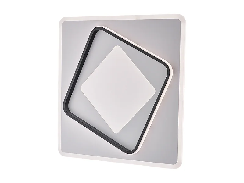 Lulù - Deckenleuchte aus Metall und schwarz-weiß lackiertem Aluminium mit integrierter CCT-LED + Fernbedienung H.6 - Ø50 - BL318-PBC