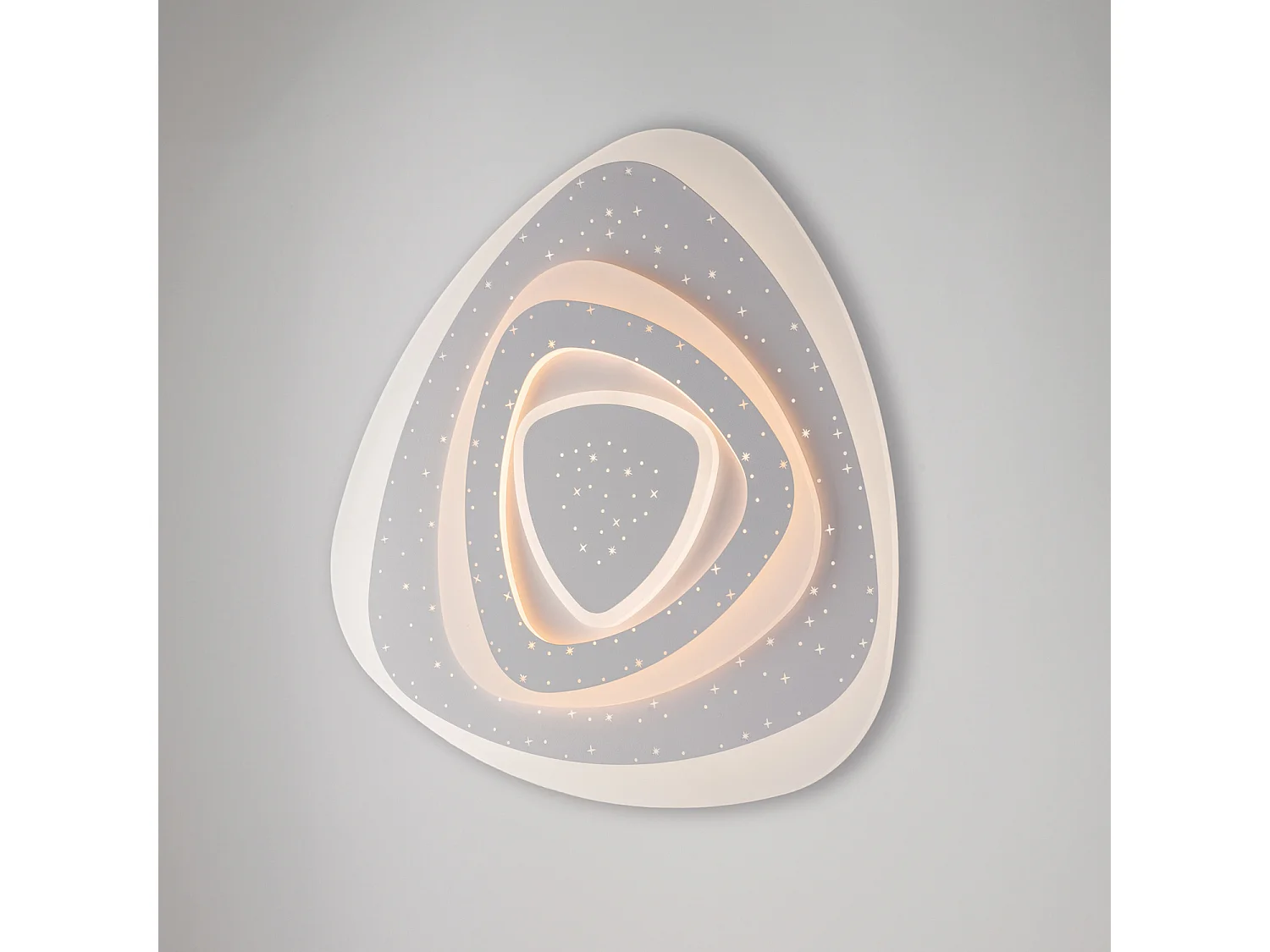 Lampa sufitowa Stecy z białego metalu i akrylu ze zintegrowaną diodą LED w dwóch temperaturach barwowych H.5 Ø50 BL295-PBC