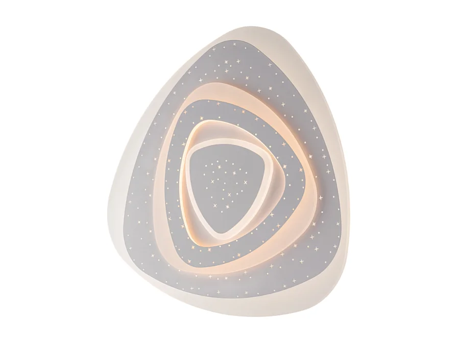 Stecy Plafonnier en métal blanc et acrylique avec LED intégrée en deux températures de couleur H.5 d.50 BL295-PBC