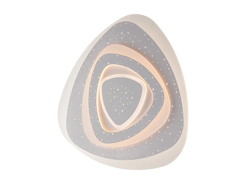 Stecy Plafoniera in metallo bianco e acrilico con led integrato in due temperature di colore H.5 Ø50 BL295-PBC