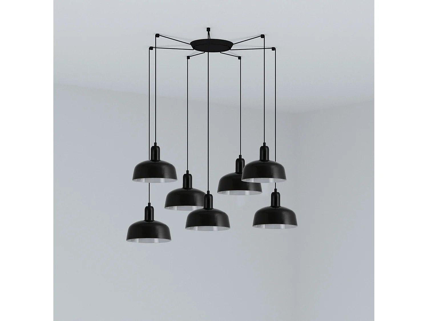 TATAWIN S 7L Schwarze Hängeleuchte