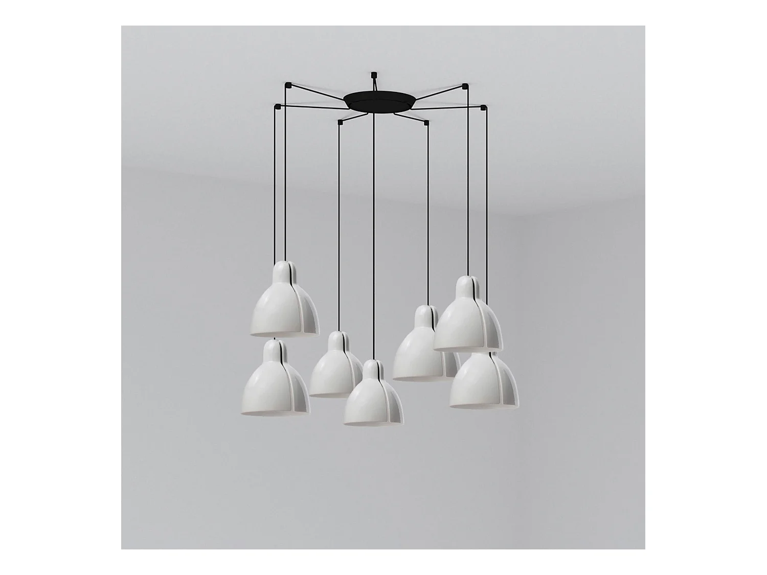 Lampe à suspension VENICE 200 7L blanche