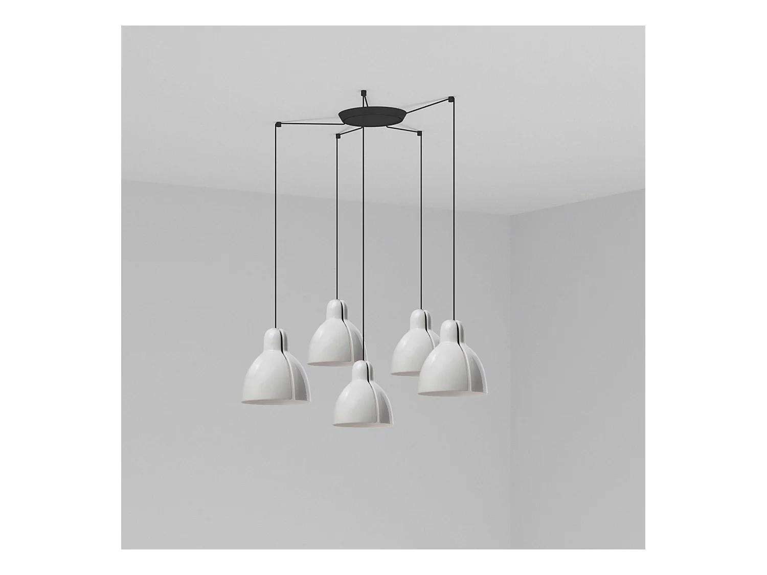 Lampe à suspension VENICE 200 5L blanche