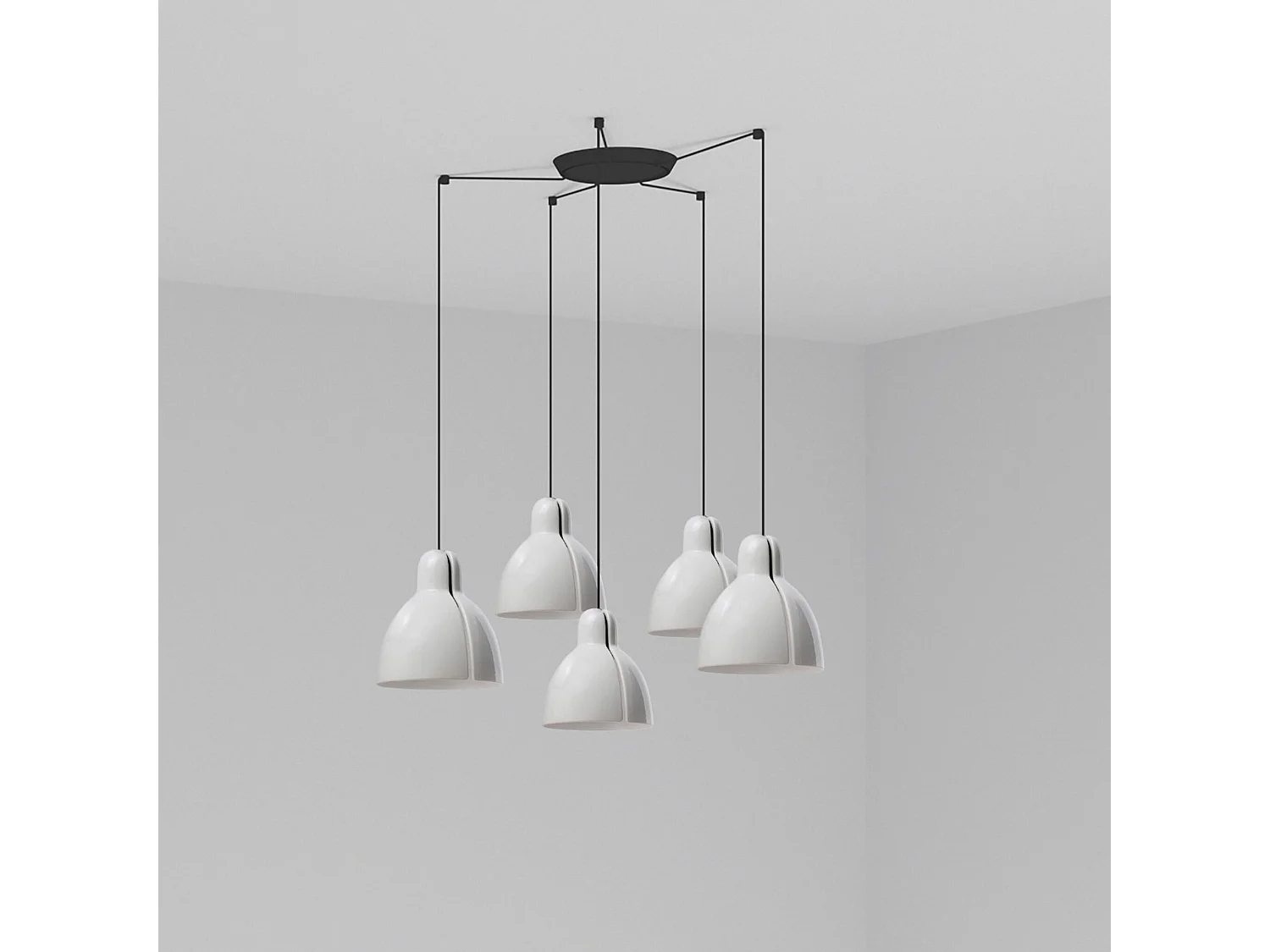 Lampe à suspension VENICE 200 5L blanche