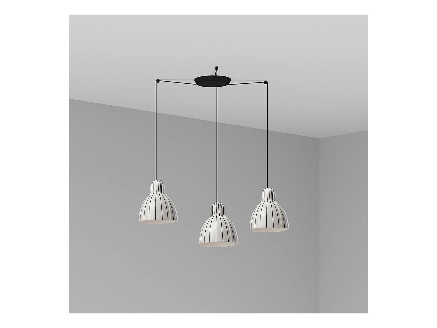 Lampe à suspension rayures VENICE 200 3L