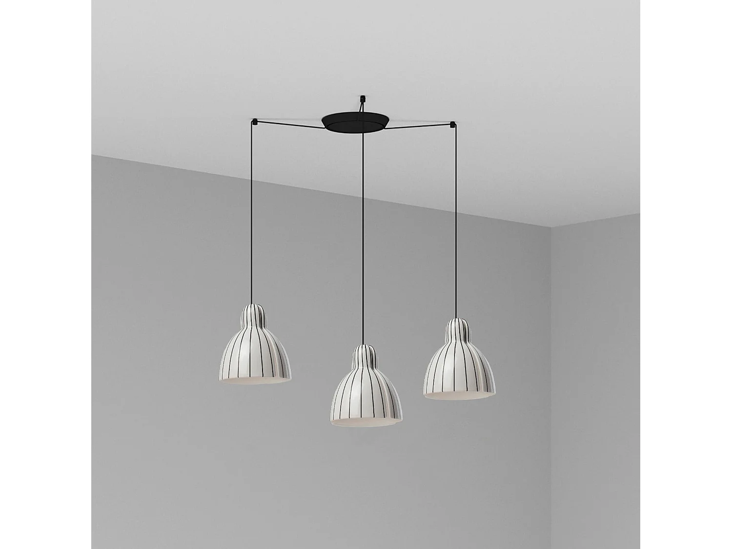 Lampe à suspension rayures VENICE 200 3L