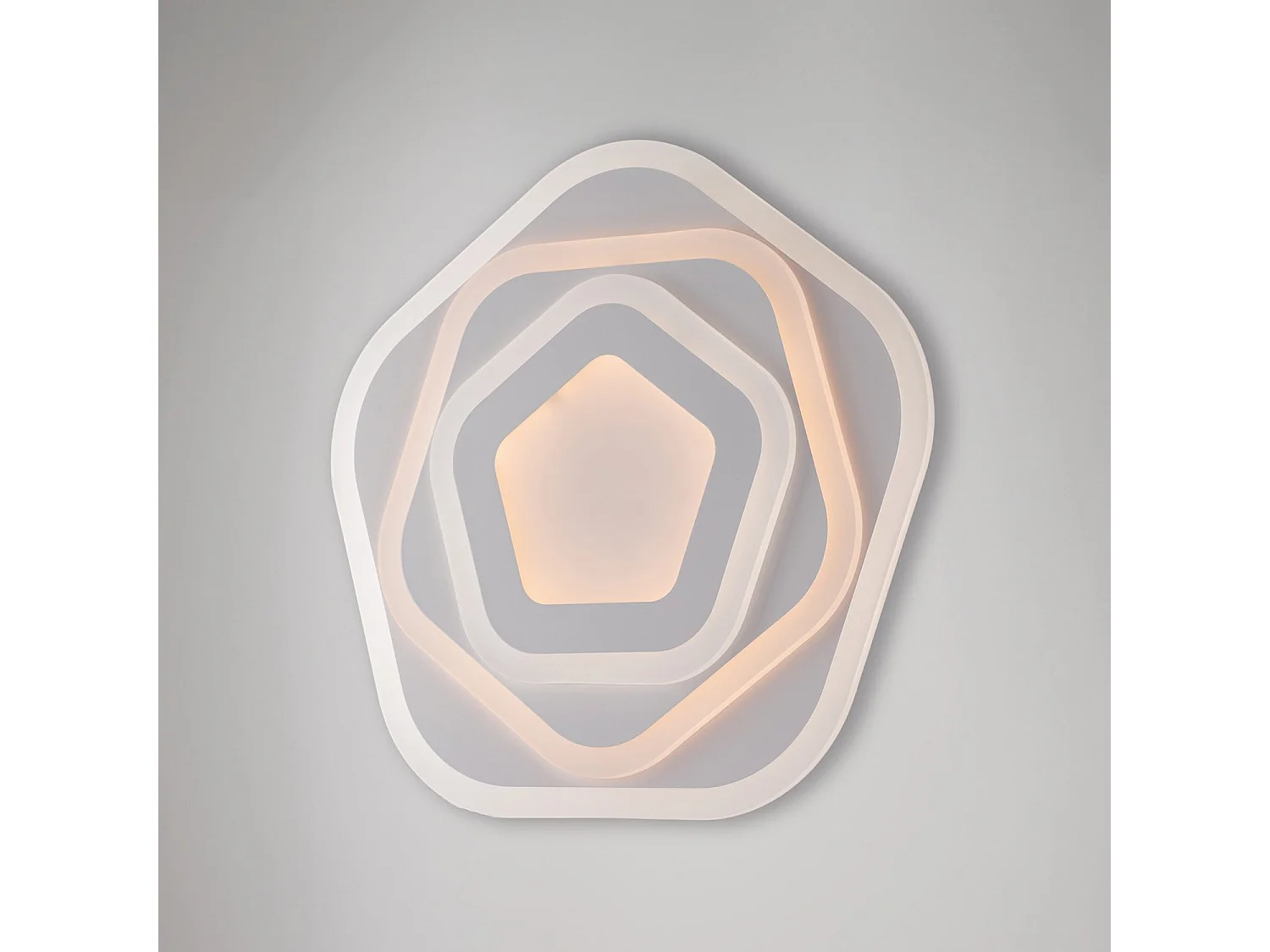 Sarah Ceiling lamp in white metal and acrylic with integrated LED in two colour temperatures H.5 Ø50 BL282-PBC