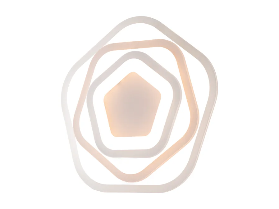 Sarah Plafoniera in metallo bianco e acrilico con led integrato in due temperature di colore H.5 Ø50 BL282-PBC