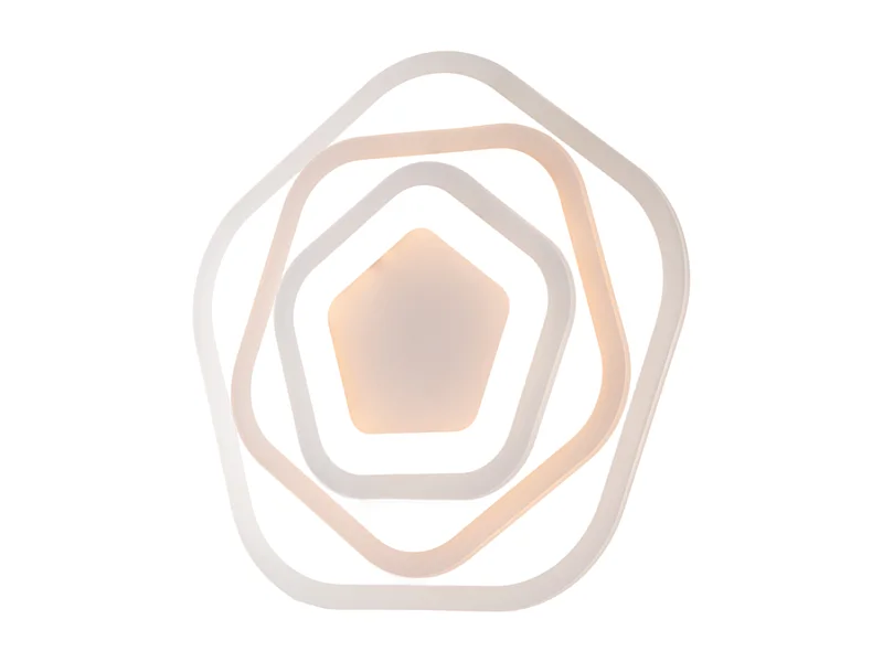 Lámpara de techo Sarah en metal blanco y acrílico con LED integrado en dos temperaturas de color H.5 Ø50 BL282-PBC