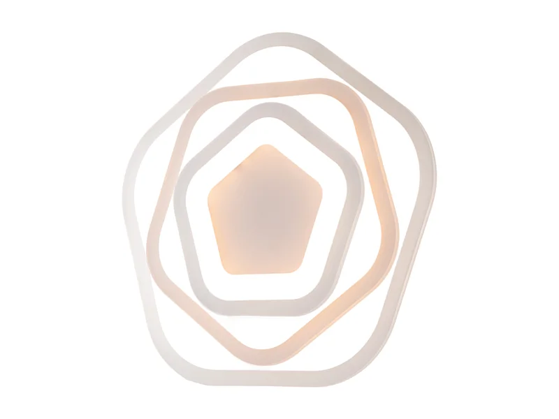 Sarah Plafoniera in metallo bianco e acrilico con led integrato in due temperature di colore H.5 Ø50 BL282-PBC