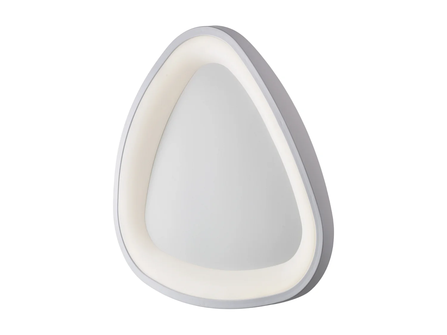 Anna - Dreieckige Deckenleuchte aus Metall und weiß lackiertem Aluminium mit integrierter LED H.7 - Ø50 - BL249-P50T