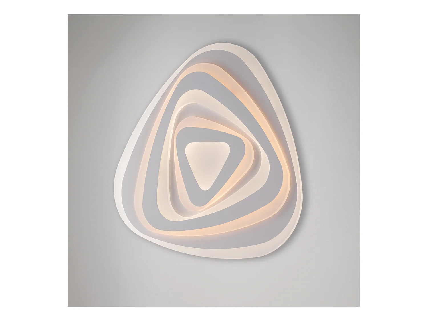 Sasha – Deckenleuchte aus weißem Metall und Acryl mit integrierter LED in zwei Farbtemperaturen H.5 – Ø52 – BL283-PBC