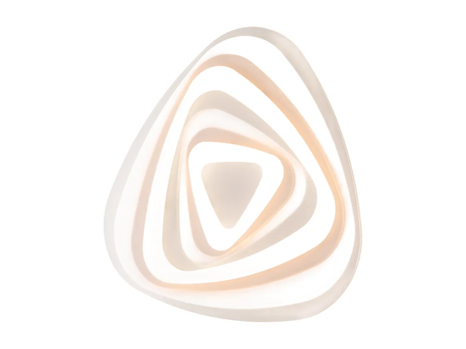 Sasha Plafonnier en métal blanc et acrylique avec LED intégrée en deux températures de couleur H.5 d.52 BL283-PBC