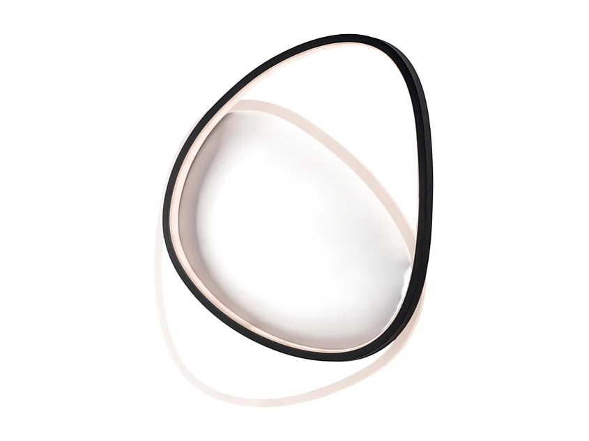 Amy Plafoniera in metallo e alluminio bianco e nero con led integrato CCT + telecomando L.45 X 37 BL307-PBC-PC